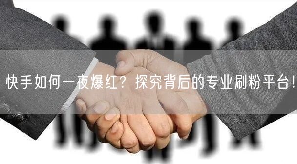 快手如何一夜爆红？探究背后的专业刷粉平台！