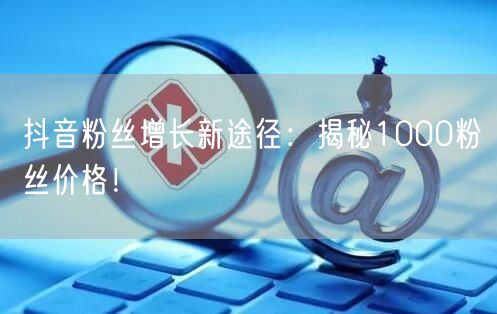 抖音粉丝增长新途径：揭秘1000粉丝价格！