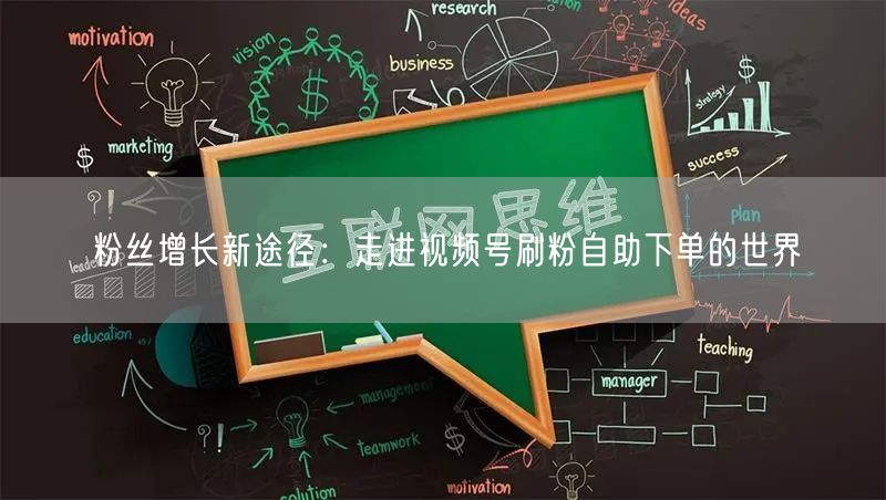 粉丝增长新途径：走进视频号刷粉自助下单的世界