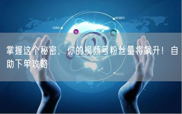 掌握这个秘密，你的视频号粉丝量将飙升！自助下单攻略