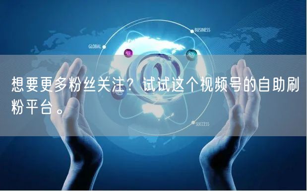 想要更多粉丝关注？试试这个视频号的自助刷粉平台。