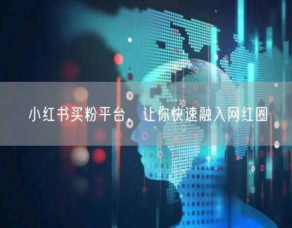 小红书买粉平台，让你快速融入网红圈